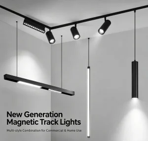 High-end modern adjustable 48V magnetic track light pendant light 3500K 4000K 5000K adjustable LED spotlight track light