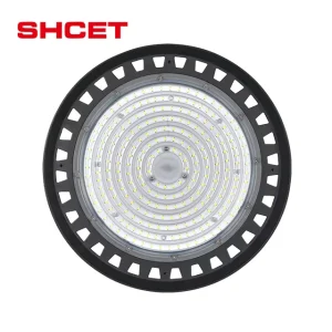 Highbay 100W 150W 200W Commercial Industrial DIP Dimmable Hi Bay Indoor Warehouse Factory Fixture UFO LED High Bay Lights