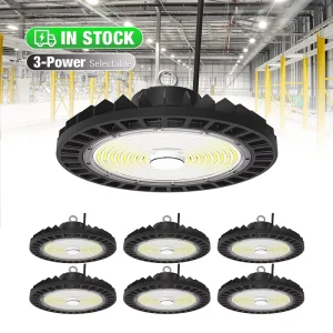 Highbay 100W 150W 200W Commercial Industrial Dimmable Highbay Indoor Warehouse Factory Fixture UFO LED High Bay Lights