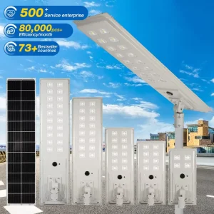 Highly Effective Outdoor Road Lamp IP66 Waterproof 100W 200W 300W 500W 800W Integrated All in One Project Solar LED Street Light