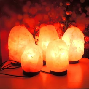 Himalayan Crystal Salt Lamp Creative Rose Salt Bedroom Headlamp Mineral Night Lamp Decoration