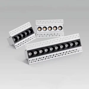 Home Anti Grille Linear Downlight Hallway Long Strip Spotlight Grille Ceiling Recessed LED Adjustable Downlight