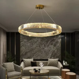 Home Center Lighting Crystal Suspension LED Crystal Chandelier Pendant Light