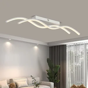 Home Interior Decoration Lighting White Ceiling Lamp Living Room Bedroom Art Fancy LED Ceiling Light