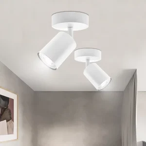 Home Office LED COB Track Light Surface Mounted Spotlight Replaceable Bulb Industrial Ceiling GU10 Iron Ra80 AC220V 3000K 6000K