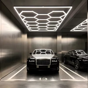 Honeycomb LED Garage Light Hexagonal Modular Linkable Ceiling Light LED Shop Light for Garage Gym Showroom