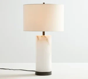 Hospitality Lamps Modern Alabaster Electric Table Lamp Hotel Indoor Light Project Desk Lamp