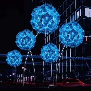 Hot Selling Outdoor AC12V Stainless Steel Acrylic Flower LED Dandelion Light High Quality with IP65 Rating