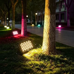 Hotel Architectural Lighting 144W RGB Exterior Wall Washer COB Floodlight AC220V Outdoor Landscape Garden Tree Projection Light