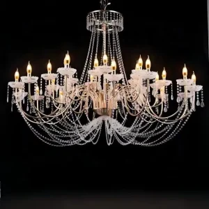 Hotel Building Banquet Hall Exhibition Decoration Wedding Light Crystal LED Chandelier