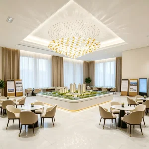 Hotel Building Customized Colorful Leaves Indoor Decoration Amber Glass Luxury Hang Lamp Modern Chandelier Pendant Light