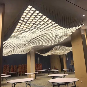Hotel Lobby Banquet Hall Villa Project Lighting Wave Art Acrylic Lamp Nordic Large Chandelier