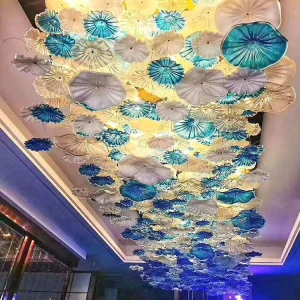 Hotel Lobby Ceiling Decoration Ceiling Lamp Glass Decorative Lighting