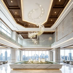 Hotel Lobby Engineering Living Room Oval Shape Pendant Light Creative Glass Ceramic Egg Chandelier Villa Spiral Staircase Light