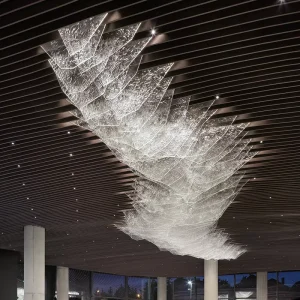 Hotel Lobby Entryway Room Glass Snow-capped Mountain Shape Chandelier Decoration Attractive Design Luxury Chandelier