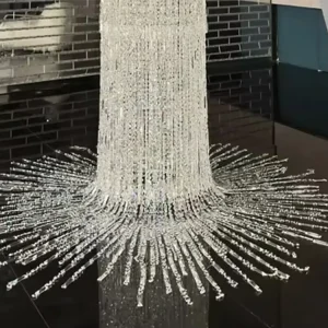Hotel Lobby Villa Crystal Stair Modern Chandelier Pendant Light for Indoor Decoration