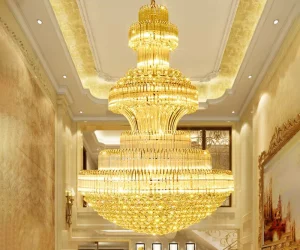 Hotel Lobby Villa Large Chandeliers Ceiling Luxury Hanging Pendant Lights Home Decoration Staircase Modern Crystal Chandelier