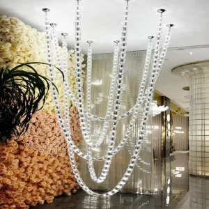 Hotel Lobby Villa Staircase Custom Project Chain Chandelier LED Pendant Lamp