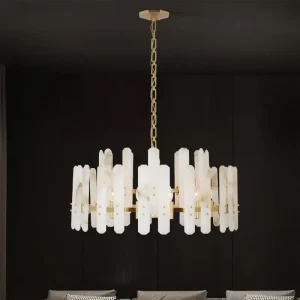 Hotel Villa Living Room Dining Room Ceiling Lights Alabaster Pendant Lamps