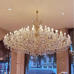 Hotel Wedding Decor Living Room Large Gold Pendant Ceiling Home Modern Luxury Crystal Chandelier Hanging Light