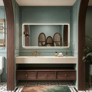 Hotel-style Floating Bathroom Vanity Wall-mounted Single Basin Bathroom Cabinet Suitable for Commercial Hotels OEM ODM