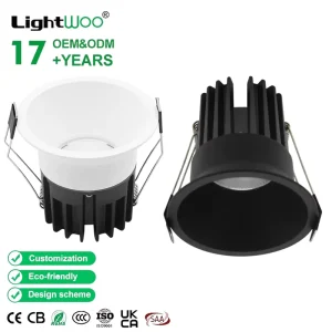 Household Full-spectrum LED Aluminum Alloy Adjustable Light Tube Lamp Ceiling Recessed Anti-glare Narrow-bezel LED Spotlight