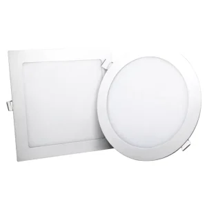 IP20 Dimmable Commercial Wall CCT Round Square Indoor Office Aluminium Slim Recessed 12W 18W Ceiling LED Panel Light