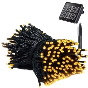 IP44 Rated Waterproof 110V 10M Solar Powered LED String Lights for Outdoor Holiday Commercial Christmas Lights