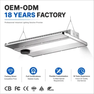 IP54 LED Linear High Bay Light 100W 200W for Industrial Warehouse Lighting with Factory Price