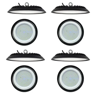 IP65 Aluminum High Bay Light 50W-250W UFO for LED Industrial Lamp Adjustable Power for Warehouse Workshop Garage