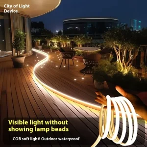 IP65 COB Waterproof LED Strip Light Soft Atmosphere Lighting Landscape Outdoor Terrace Wall Courtyard Linear AC220V Strip Light