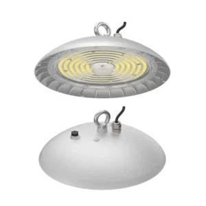 IP65 IP69K 200W Microwave Sensor UFO LED High Bay Light for Warehouse Daylight Sensor CRI80 5 Year Warranty Switchable Dimmable