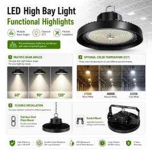 IP65 Industrial Lamp Lights 100w 150w 200w 240w IP65 UFO LED High Bay for Warehouse