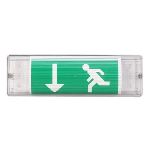 IP65 LED Plastic Emergency Light Rechargeable with Exit Sign Wall Ceiling Mounted 3 Hours Operation