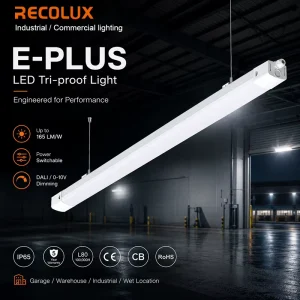 IP65 LED Tri Proof Light Manufacturer 165lm/W Phase Switchable Waterproof Aluminium Lighting Multi-Beam Angle