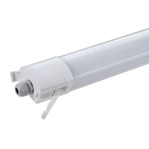 IP65 Linear Batten Light Suspension Garage Triproof Light 4ft LED Vapor Tight Fixture with Emergency