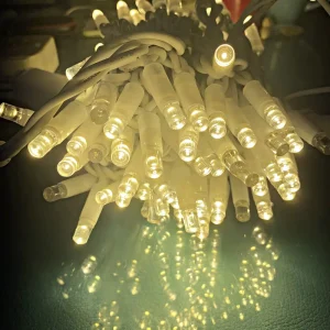 IP65 Outdoor 10m 100Led Commercial Grade White Rubber Led String Lights for Christmas Street Lights Deco