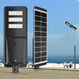 IP65 Outdoor All in One Integrated 30-120W LED Solar Street Light 210LM/W Smart Control Commercial Solar Street Light