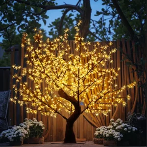 IP65 Outdoor LED Tree with Lighting Christmas Event Decoration Artificial Cherry Blossom for Wedding Halloween Sparkling Effect