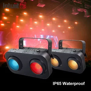 IP65 Outdoor Waterproof RGB 200W LED Spotlights 2 Eyes COB DMX512 Control for Stage Concert Event