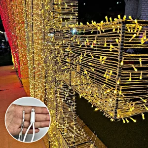 IP65 Rated Waterproof LED Icicle String Lights for Outdoor Garden Commercial Christmas Street Holiday Light Deco