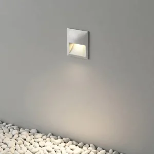 IP65 Recessed LED Step Light with Aluminum Housing 1.6W Wall Light for Outdoor Staircase Pathway and Landscape Lighting