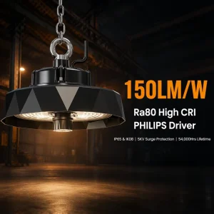 IP65 Smart UFO High Bay Light 200W 6500K Warehouse LED High Bay Industrial Light