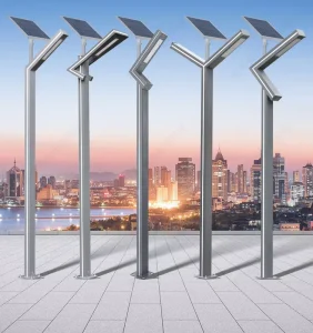 IP65 Solar LED Garden Pole Light 3000LM Aluminum Landscape Lamp for Villa Pathway Yard