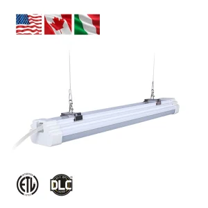 IP65 Tri-proof Emergency LED Batten Light Sensor ETL DLC Certified Adjustable Color Temp 3000K-6500K Dimmable APP Smart Control