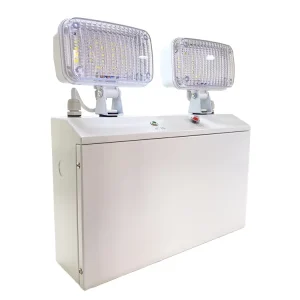 IP65 Wall Mounted Rechargeable ABS LED Emergency Twin Spot Light Lithium 3.7V 1500mAh Battery 3H Emergency