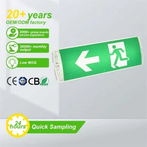 IP65 Wall mounted Rechargeable Battery Led Emergency Bulkhead Exit Signag Lighting LED Emergency Bulkhead Light