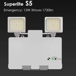 IP65 Waterproof 12W LED Twin Spots Emergency Light CE CB RCM Certified LiFePO4 Battery Self Test Emergency Luminaire