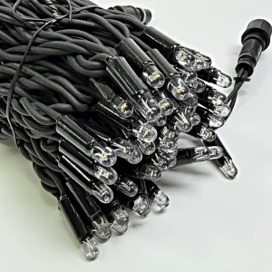 IP65 Waterproof 220V 10M Rubber Wire LED String Lights Rainproof Commercial Christmas Lights for Hotel Decoration