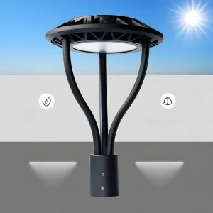 IP65 Waterproof 3030SMD LED Post Top Light 150lm/W Photocell Sensor Aluminum Slip Installation for Garden Outdoor